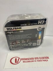 WOLFRAM 22197 NV H7 12V 55W PX26d NIGHT VISION +%150 DAHA GÜÇLÜ +%20 BEYAZ IŞIK