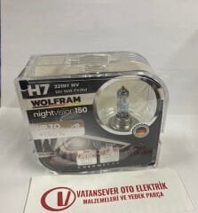 WOLFRAM 22197 NV H7 12V 55W PX26d NIGHT VISION +%150 DAHA GÜÇLÜ +%20 BEYAZ IŞIK