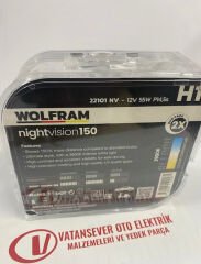 WOLFRAM 22101 NV H1 12V 55W P14,5s NIGHT VISION +%150 DAHA GÜÇLÜ +%20 BEYAZ IŞIK