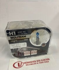 WOLFRAM 22101 NV H1 12V 55W P14,5s NIGHT VISION +%150 DAHA GÜÇLÜ +%20 BEYAZ IŞIK